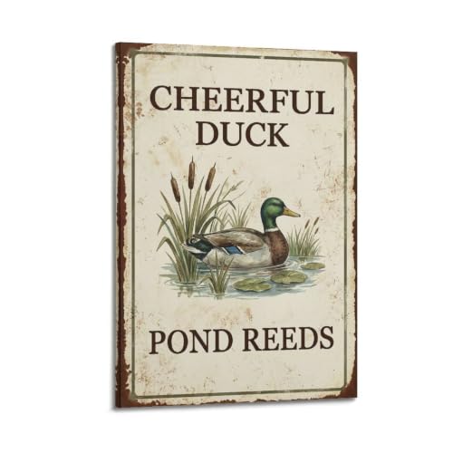 Toile Cheerful Duck Pond Coastal pour reveiller un mur de chambre de fille ou garcon