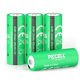 PKCELL Batteria ricaricabile NIMH 2/3AAA (non AAA), 1,2 V, 400 mAh, per lampade solari, 4 pezzi (nota: 2/3 AAA, più corta delle batterie AAA)