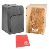 Sela SE-MC1 Cajon Maestro Olea mit Tasche und keepdrum Sitzpad Rot