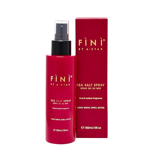 Fini by A-Star Sea Salt Spray for Men | Texturizing & Volumizing Hair Spray with Oud Fragrance | Natural Matte Finish & Anti-Frizz | Beach Waves Look