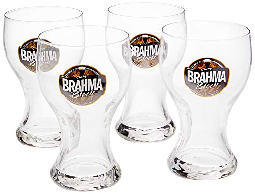Brahma Black Box com 04 Copos para Chopp Ambev Transparente 430Ml