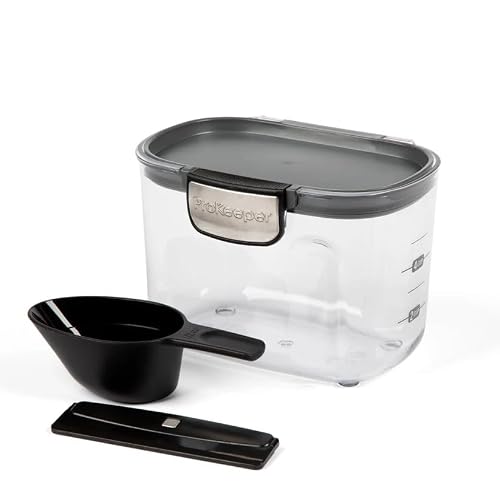 ProKeeper+ by Progressive International Clear Plastic Airtight Food Baker's Kitchen Storage Organization Container Canister Set with Magnetic Accessories (Specialty Flour 1.5-Quart)