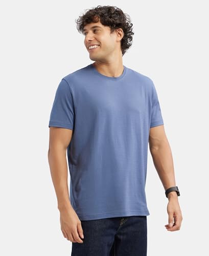 Image of Jockey IM21 Men's Super Combed Supima Cotton Solid Round Neck Half Sleeve T-Shirt
