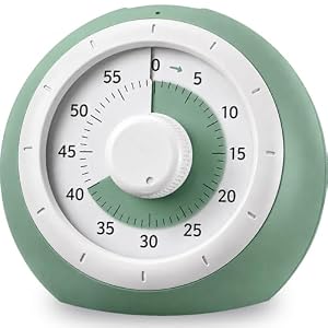60 Minute Visual Timer for Kids, Silent Countdown Clock