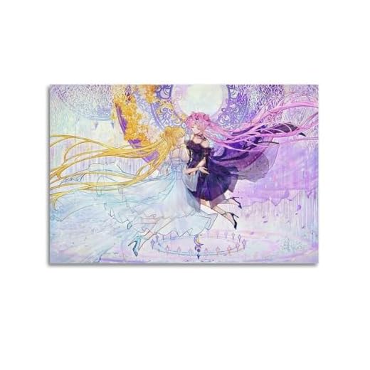JJXCAC Póster decorativo de dibujos animados de dibujos animados de Sailor Moon Dance in The Air, lienzo para pared e impresión artística moderna para decoración de dormitorio familiar, 12 x 18