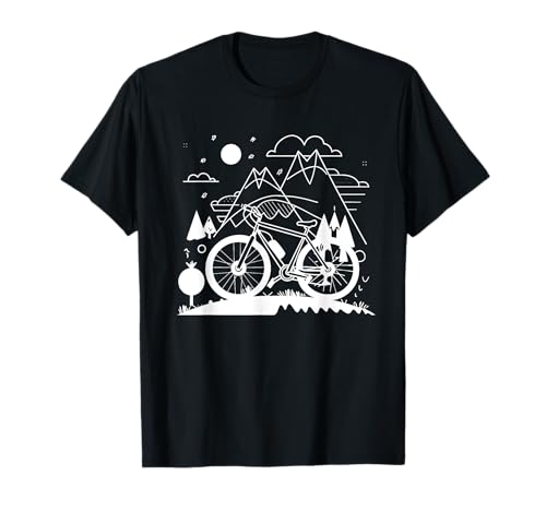 Bicicleta de montaña Dibujo Deportes en bicicleta Camiseta