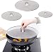 YUSHINE 3 PCS Couvercle Anti-Projection en Acier Inoxyable Couvercle Anti-Éclaboussures Écrans Anti-Projections Couvercle Poêle avec Poignée Pliante pour Poêle à Frire Pot à Soupe (25cm/29cm/33cm)