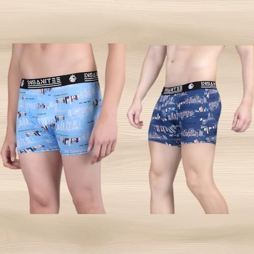 Image of Men's Nylon Stretch Printed Trunk | Ultra-Soft, Breathable Innerwear for Men | Stylish & Supportive Fit