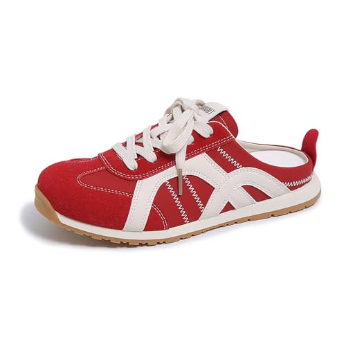 Women's Backless Sneakers with Arch Suport,Slip on Memory Foam Comfortable Mule Clogs for Women,Non-Slip Walking Casual Fashion Loafers Dressy Slippers Shoes Indoor/Outdoor Sole