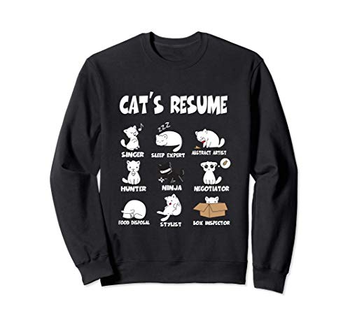 Funny Cat's Resume Life Of A Cat Felpa