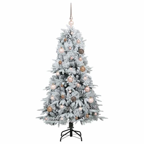 Árbol de Navidad artificial de 150 cm blanco con ramas articuladas 5
