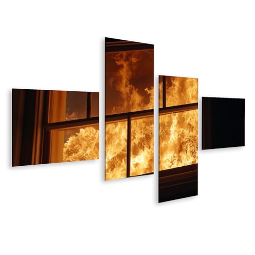 Tableau sur toile pour les aventuriers islandburner motif flammes vibrantes Z3