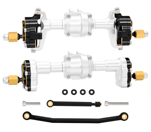 OGRC for FCX24 Portal Axles Front Rear Axles Set with Brass Portal Cover Steering Block for FMS FCX24 Power Wagon Smasher Lemur K5 Blazer FCX18 LC80 Upgrade Parts