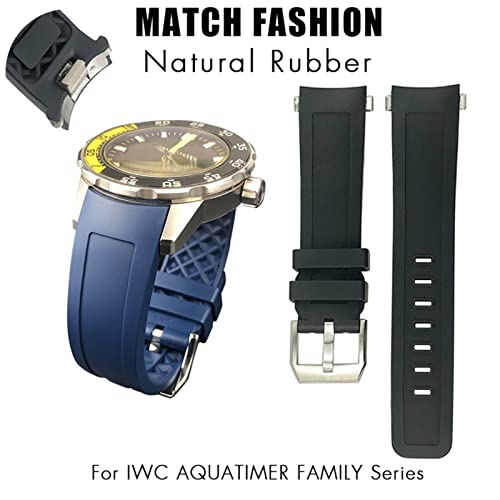 Bracelet libération rapide silicone étanche pour IWC Aquatimer 22mm