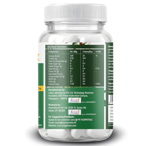 Ashwagandha KSM-66 Chewing Gum for Stress Relief, Energy & Stamina | 250mg Herbal Gum | Sugar Free | 30 Gums