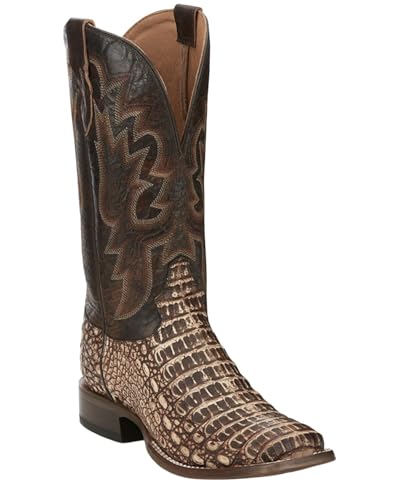 Tony Lama Men's Mitcham Exotic Caiman Western Boot Broad Square Toe - Tl5259