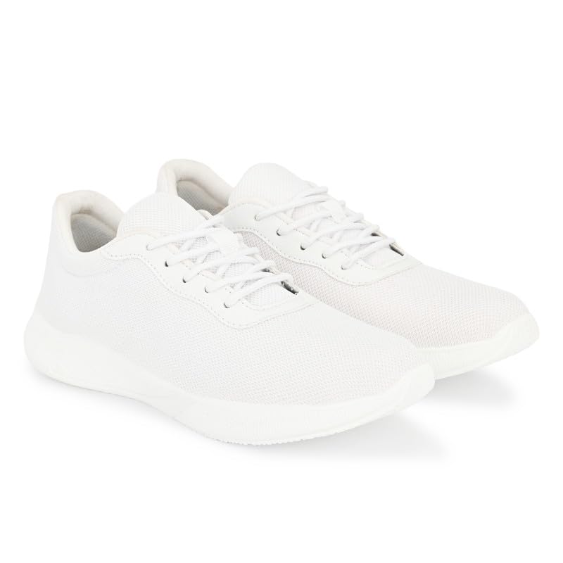 CREER Synthetic Men Casual Shoes Fashion Lace Up Non-Slip Flats All Day Comfortable Lightweight | White | Size-10 | WHITE149-10 (B0D2NW95TS) Amazon Price History, Amazon Price Tracker