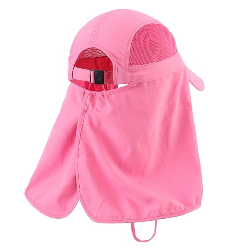 Image of Connectyle Men's Foldable Baseball Sun Cap with Removable Face Mask Neck Flap Cover UPF 50+ Sun Protection Fishing Hiking Hat