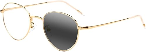 Bifocal transición fotocromática gafas de lectura vintage elegante aviador de gran tamaño marco de metal gafas para hombres y mujeres