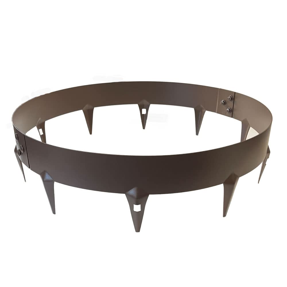 CORE EDGE Tree Ring - Flexible Decorative Steel Garden Border Edging for Bushes, Shrubs and Trees (600mm, Brown) โ image 1