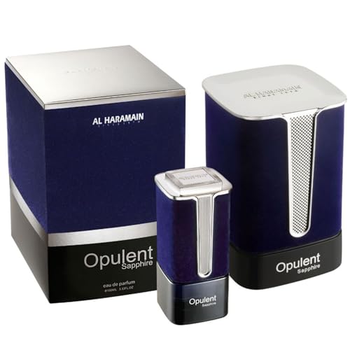 Image of Al Haramain Opulent Sapphire EDP 100 ml - Unisex Woody Aromatic Perfume with Bergamot, Jasmine & Cedarwood | Fresh Long‑Lasting Elegance