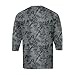 Mens Comfortable 3/4 Sleeve Henley Shirts Fashion Crew Neck Blouses 3 Button Casual Loose Printed Pullover Tops