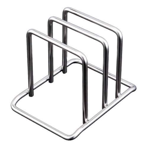 Teensery Cutting Board Holder Stainless Steel Wire Chopping Board Stand Cutting Board Storage Rack Organizer with 2 Slots for Kitchen Countertop, 1 Piece