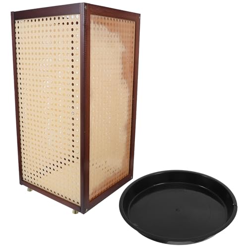 Porte-parapluie carré en bambou Luxshiny pour entrée