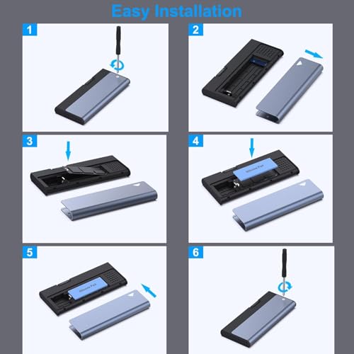 Caja externa M.2 NVME SSD con USB Type-C/Type-A miniatura 4