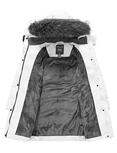 wantdo Girls' Winter Coats Long Puffer Jacket Fleece Jacket with Hood3