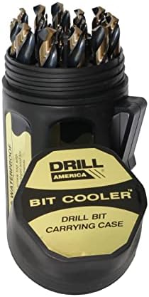 Drill America - KFD29J-PC 29 Piece Heavy Duty High Speed Steel Drill Bit Set with Black and Gold Finish in Round Case (1/16" - 1/2" x 64ths), KFD Series