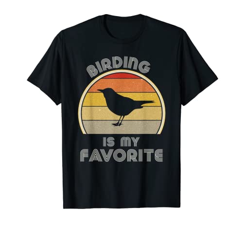 Regalos retro de observador de aves regalos de ornitología favoritos Camiseta