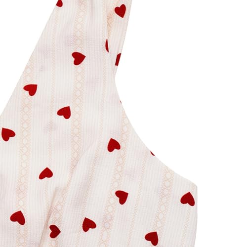 Vestido corto con espalda abierta y estampado de corazones para verano 5