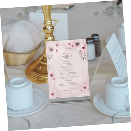 Présentoir double face acrylique transparent résistant pour menus et brochures de restaurant - 7