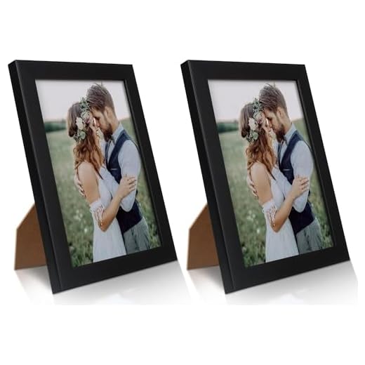 PECULA 2 Pack 5x7 Picture Frame, Black Picture Frame for Wall and Tabletop Display, Resistant Plastic Photo Picture Frame with Clear Plexiglass for Vertical or Horizontal Display
