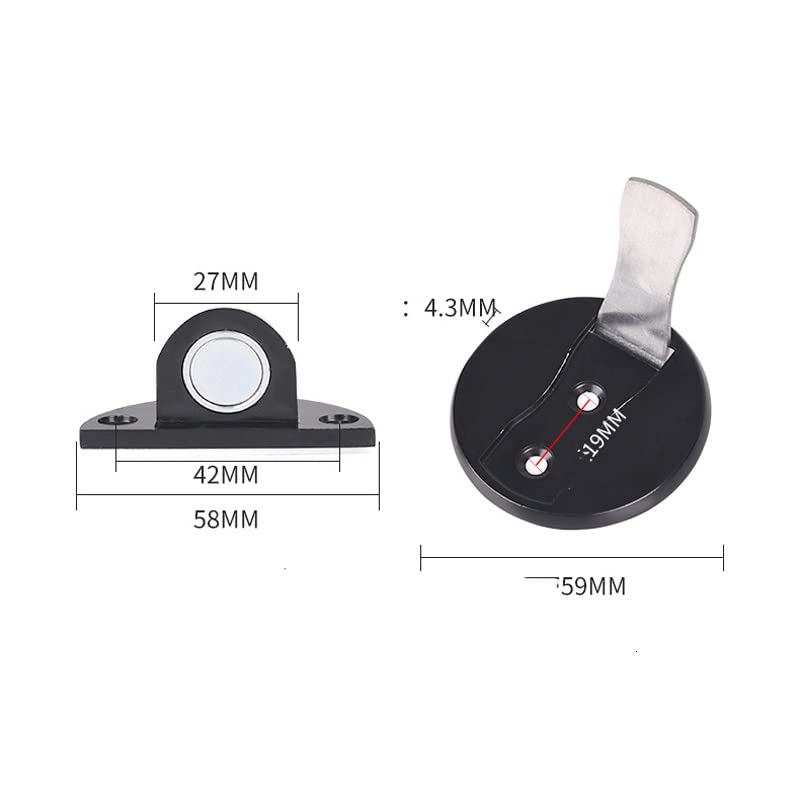 Deflector de puerta electromagnético de 59 mm sin perforaciones para herrajes de muebles 3