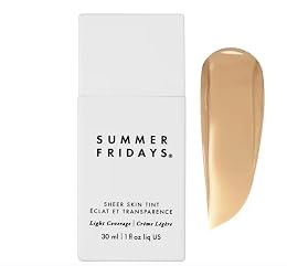 Summer Fridays Sheer Skin Tint with Hyaluronic Acid, Diminishes Uneven Tone, Sheer to Light Coverage, Shade 2, Light with Cool Undertones (1 Fl Oz)