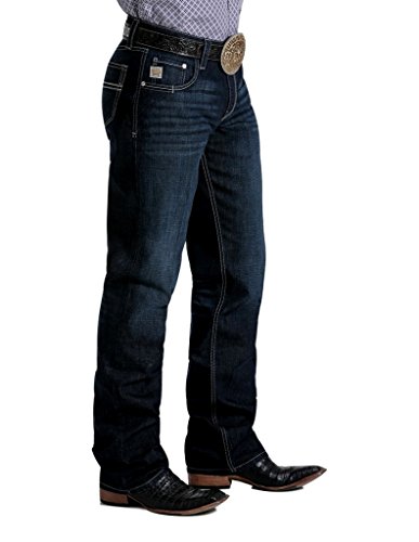Cinch Men's Carter 2.4 Dark Wash Mid Rise Relaxed Bootcut Performance Jeans - MB71934005 IND 32W x 38L US3