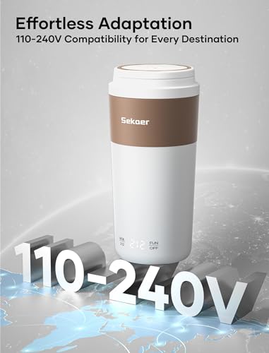 Sekaer Travel Portable Kettle with Dual Voltage