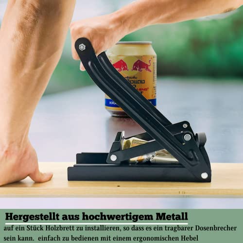 MinliGUY Dosenquetscher, Metall Dosenquetscher Recycling Werkzeug für Aluminium-Getränkedosen und Bierdosen, bis 500ml/330ml/250ml