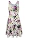 Tom's Ware Womens Casual Fit and Flare Floral Sleeveless Dress TWCWD054-WHITEPURPLE-US L