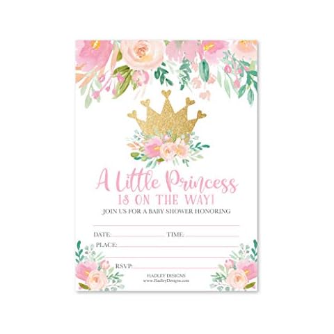 Hadley Designs Princess Baby Shower Invitations Cover