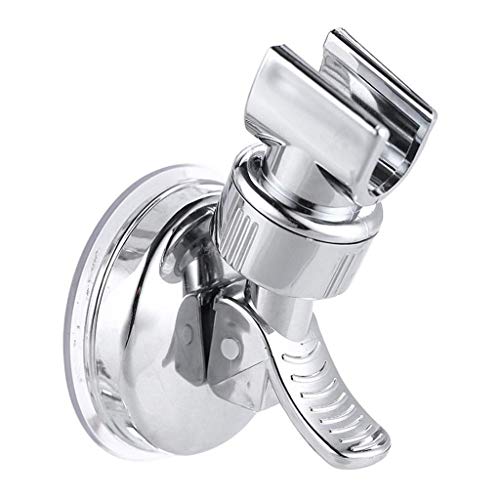 Soporte para teléfono de ducha regulable sin taladro de pared cromado con ventosa 2