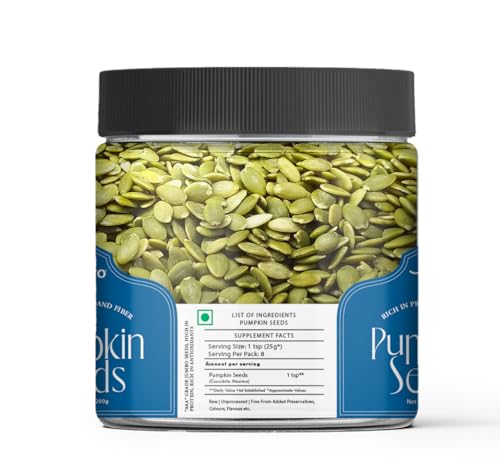 Image of Jivo Raw Pumpkin Seeds | Healthy Snack for Breakfast | High in Fiber & Antioxidants | Ideal for Diets & Weight Management | Nutritious Superfood for Daily Wellness | Hygienically Packed - 200g