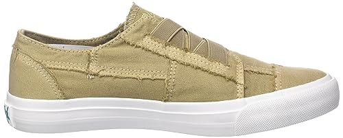 Image of Blowfish Malibu Women's Marley Sneaker, Cream Coffee Color Washed Canvas, 7