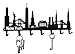 Produktbild steelprint.de Schlüsselbrett/Hakenleiste * Skyline New York * - Schlüsselboard USA, Schlüsselleiste, Metall - 7 Haken