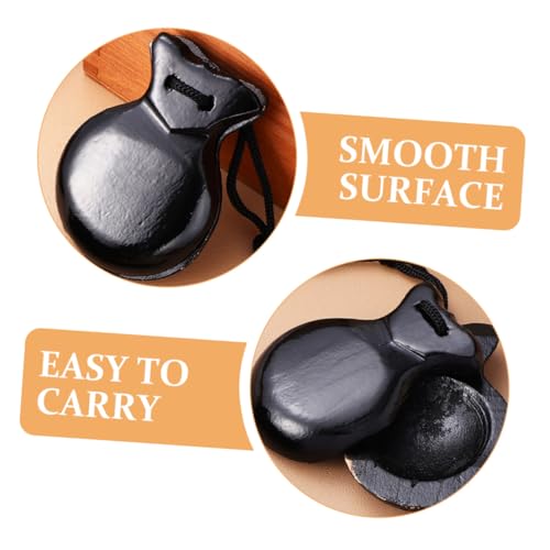Castañuelas de madera para instrumentos de percusión, pack de 4 piezas ligeras de sonido claro 5