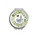 Big Ben London England Illustration Hand Compact Mirror Round Portable Pocket Glass