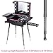 AW Rolling Makeup Case Mirror Light 26inch Extra Large Cosmetic Storage Luggage Travel Adjustable Leg Extendable Tray