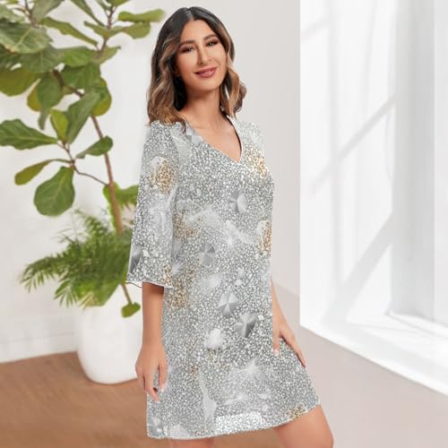 Robe d'été à manches 3/4 idéale pour vos soirées en terrasse et vacances - 3